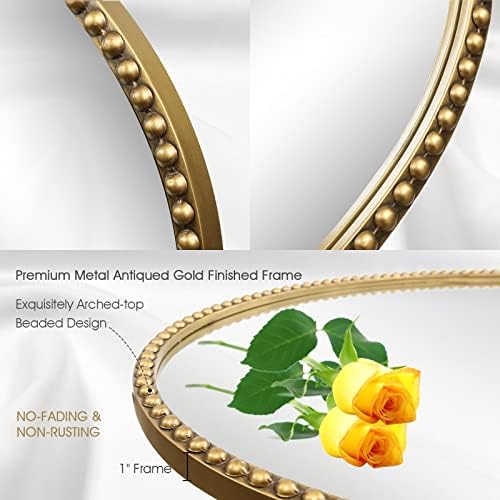 Round Bathroom Wall Mirror, Wall Mounted Large Circle Makeup Mirror - Image 4