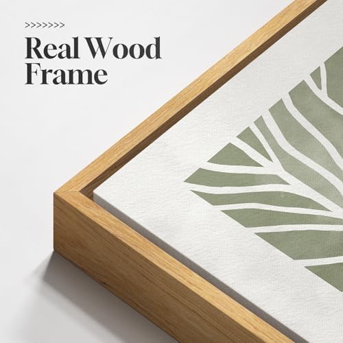 Large Framed Green Abstract Botanical Wall Art - Image 5