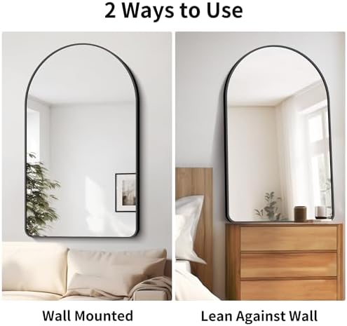 FORBATH Arched Mirror 30x50 Inch, Hanging or Leaning Against Wall - Image 5