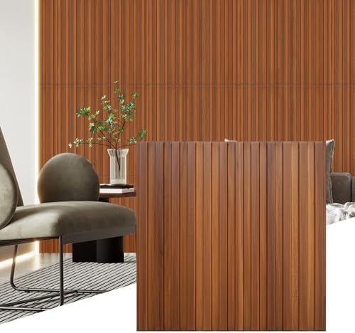 STICKGOO 3D Slat Wall Panels, PVC Fluted Wall Decor, 12 Tiles by STICKGOO