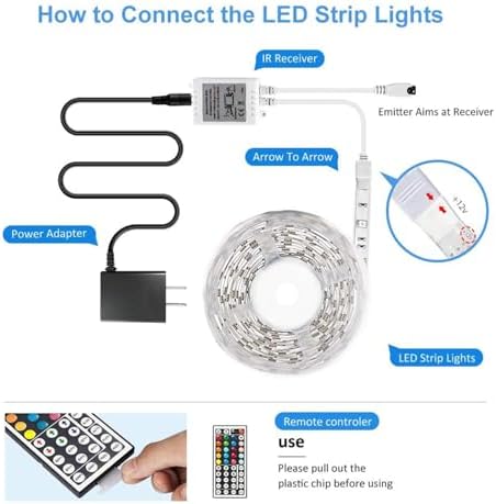 DAYBETTER Led Strip Lights 16.4ft W/ Remote Controller and Power Supply - Image 4