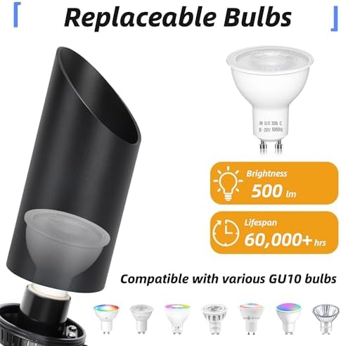 Up Lights Indoor: 2 Pack 6W GU10 Floor Can Lights - Image 6