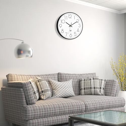 Foxtop 12" Atomic Wall Clock Battery Operated Modern Analog Clock - Image 5