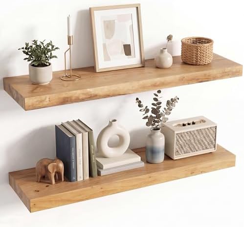 Venusmiles Elm Floating Shelves by Venusmiles