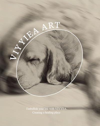 VIYYIEA Vintage Gold Framed Wall Art, Sleeping Dog, 12x16 Inch - Image 6