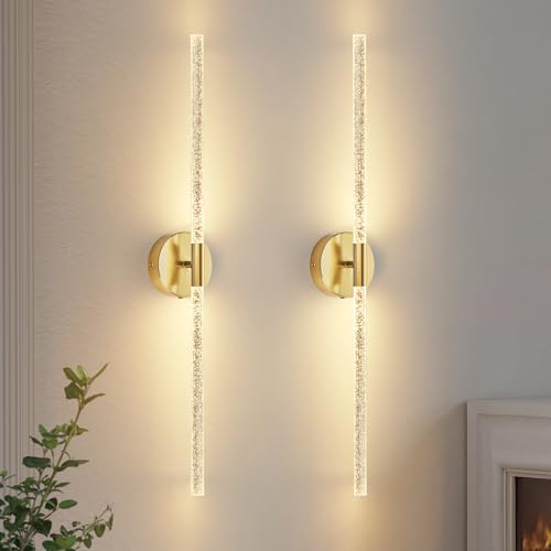 NIORSUN Crystal-Inspired Bubble Battery Operated Wall Sconce Set of 2, 10000mAh by NIORSUN