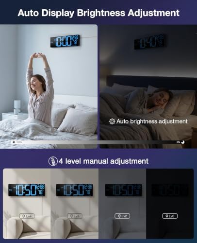 Large Digital Clocks Bluetooth Sync Time, Big Led Wall Clock - Image 5