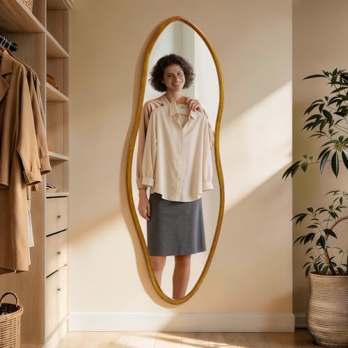 Irregular Full Length Mirror, Large Asymmetrical Wall Mounted Mirror - Image 6