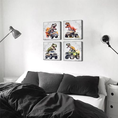 Retro Dinosaur Wall Art Funny Dinosaur Room Decor - Image 6
