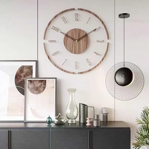 Modern Minimalist Wooden Wall Clock - Image 3