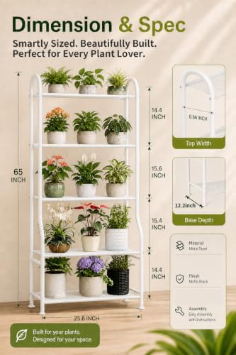 5-Tier Metal Plant Stand - Image 2