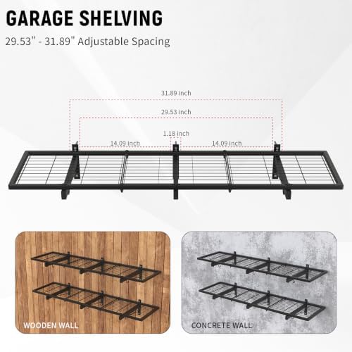 Garage Wall Shelves, Heavy Duty Shelf Storage Rack - Image 6