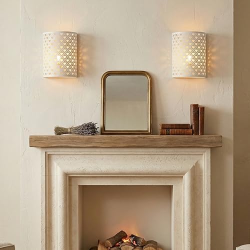 JHY DESIGN Set of 2 Battery Operated Wall Sconces 8''H Metal Lamps 6H Timer - Image 6
