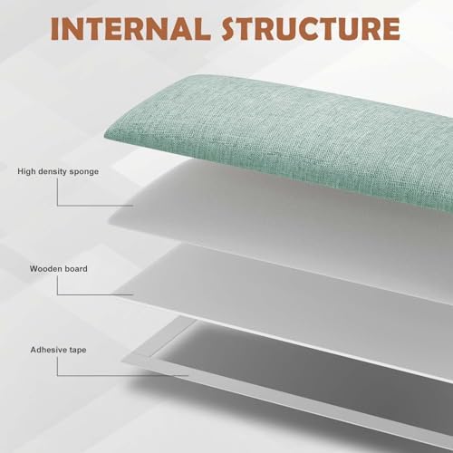 IFNOW Wall Mounted Headboard, Peel and Stick Panels, Grass Green - Image 4