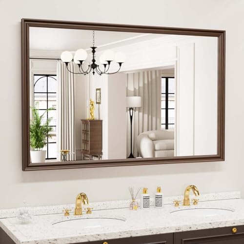 WEER Brown Bathroom Vanity Mirror 48x30 Inch by WEER
