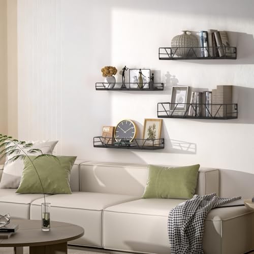 Floating Shelves Set of 4, Wood Wall Shelf, Farmhouse Shelf - Image 2