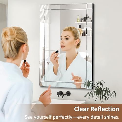 Pregaspor 24x36 Inch Rectangle Bathroom Vanity Mirror - Image 4