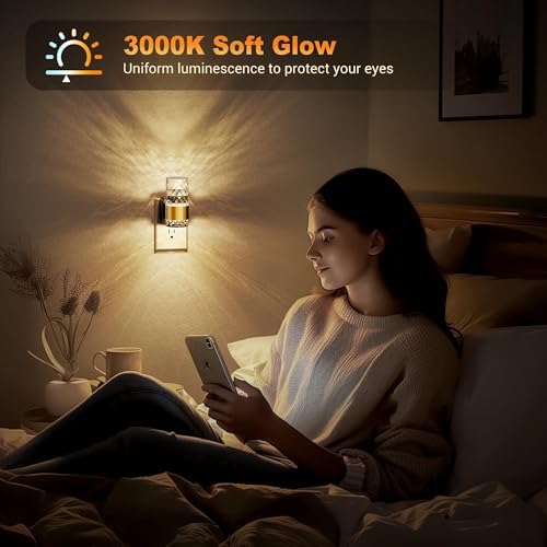 JandCase Night Light, Automatic Night Lights Plug into Wall, 3000K LED - Image 5