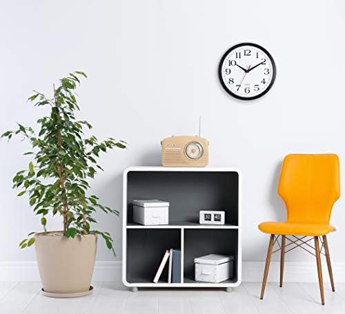 Bernhard Products Black Wall Clocks 2 Pack Silent Non Ticking - Image 4