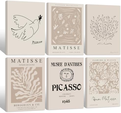 Matisse Aesthetic Wall Art Prints Boho Neutral Wall Decor Beige Abstract by Baccone