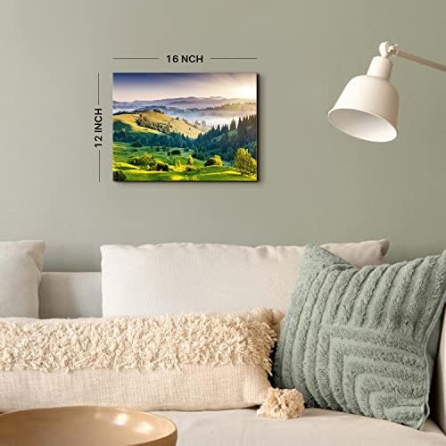 Green Mountain Wall Art Sunrise Nature National Park Landscape Canvas Prints - Image 6