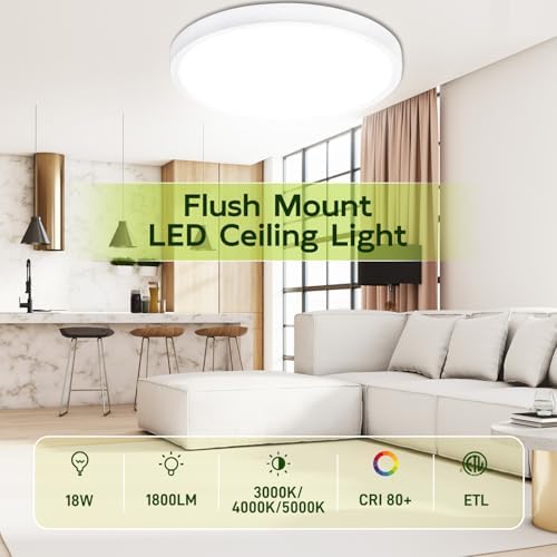hykolity 9 Inch Selectable CCT LED Round Flat Panel Light - Image 5