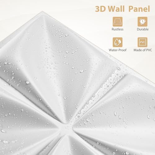 Heikki 30 Pack 3D Wall Panel for Interior Wall Décor, PVC Flower Textured Wall - Image 2