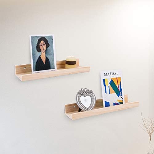 AZSKY Picture Ledge Shelf, Small Floating Shelves Set of 2, 16 Inches Nursery - Image 7