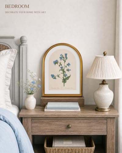 VIYYIEA Vintage Floral Wall Art, Vintage Arched Framed Artwork - Image 3