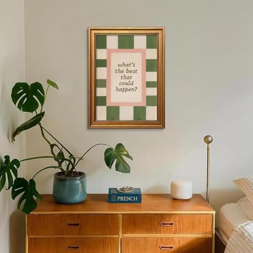 Gold Framed Quote Wall Art, What’s The Best That Could Happen Print 16x24in - Image 6