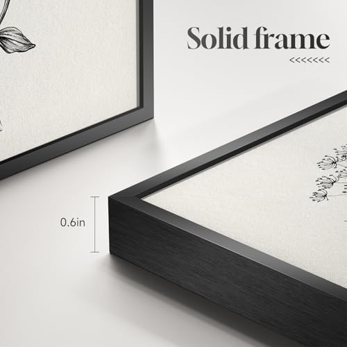 Framed Black and White Floral Wall Art - Image 6