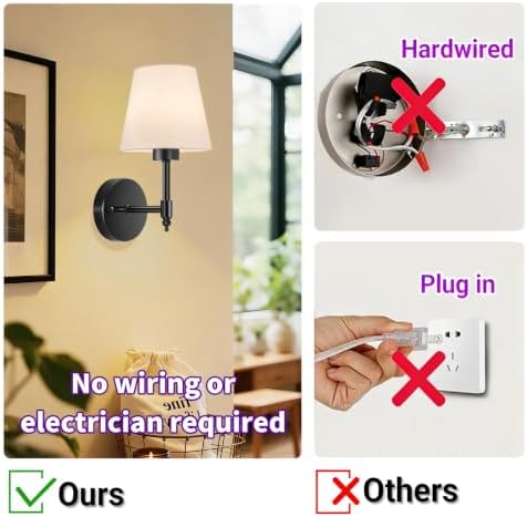 Battery Operated Wall Sconce Set of 2, Rechargeable Wireless Wall Lights - Image 6