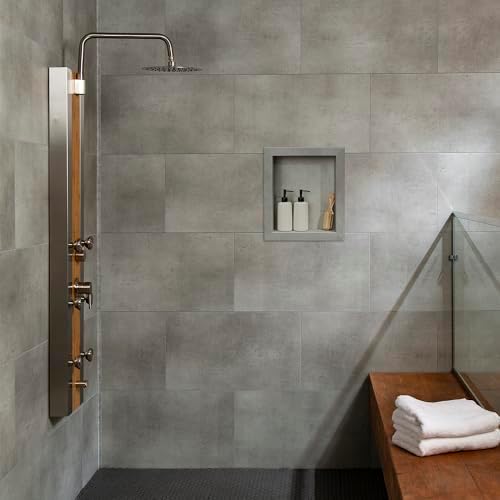 Palisade 25.6 in. x 14.8 in. Vinyl Wall Tiles in Frost Nickel - Image 2