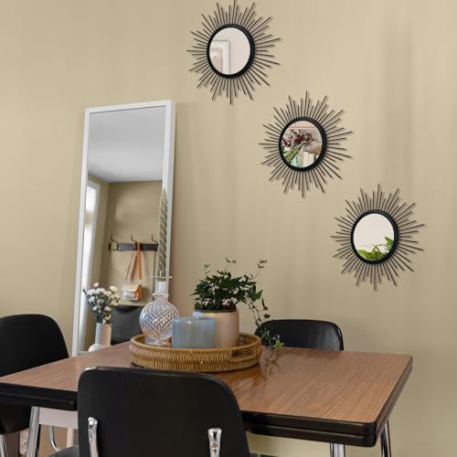 3 Set Sunburst Round Mirrors for Wall Decor Bedroom Bathroom - Image 2