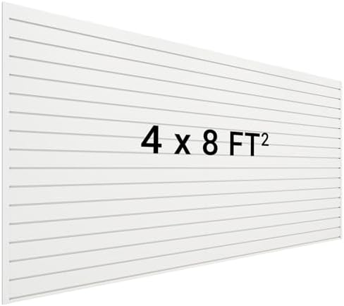 Neoaider Slatwall Panel 8 FT x 4 FT, Interlocking Slat Wall Paneling by Neoaider