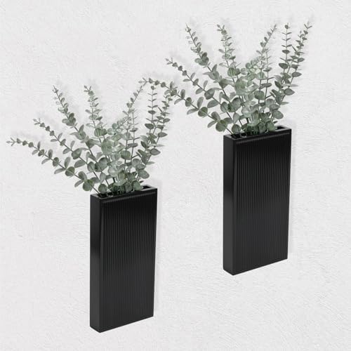 Wood Wall Planter Set of 2, Modern Wall Hanging Decor Pocket Planter - Image 3