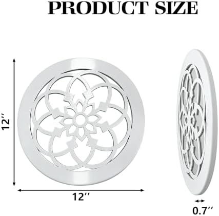 Set of 2 Boho Round Wall Mirror - Image 2
