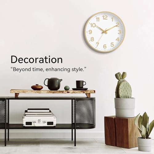 Roymnie 12 Inch Wall Clock Battery Operated Silent Non Ticking Analog - Image 5