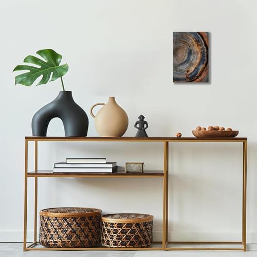 Tree Ring Wall Art Canvas, Modern Nature Decor - Image 3