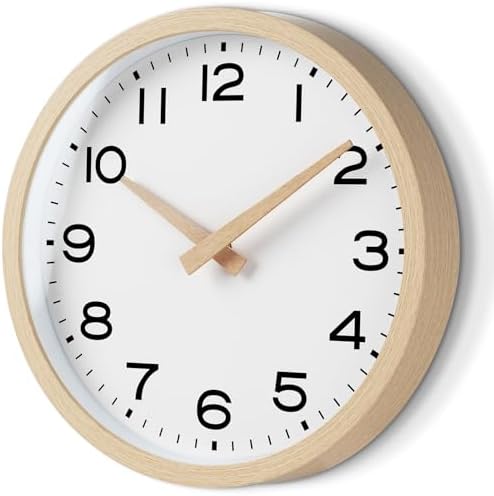AKCISOT 14 Inch Wall Clock, Silent Battery Operated Analog Clock by Akcisot
