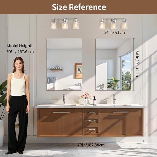 CILIBER 2-Pack 24x36 Inch Frameless Mirrors - Image 7