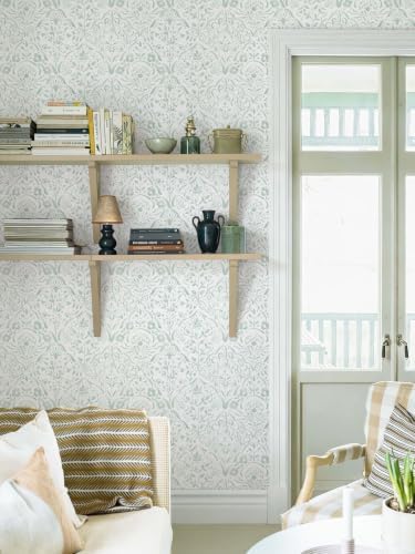 Heroad Peel and Stick Wallpaper Green Floral Wallpaper Boho Modern Wall Paper - Image 4