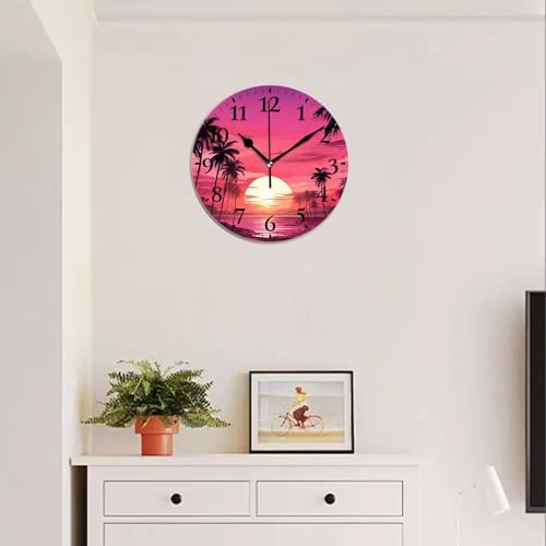 Non-Ticking Silent Wall Clocks Battery Operated Personalized Decor Clock - Image 5