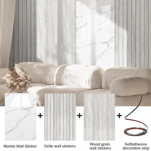 Chejiaye Peel and Stick 3D Wall Panel -15.75"x118"Soundproof Self-Adhesive Wall - Image 2