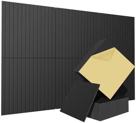 6 Pack Peel and Stick Acoustic Wall Panels by Temgcuam