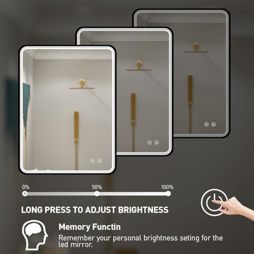 LED Bathroom Mirror with Lights, 32x24 Inch - Image 5