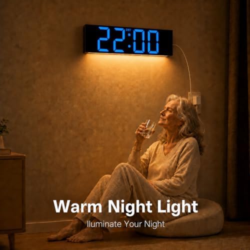 JALL 22" Extra Large Digital Wall Clock, Giant LED Display - Image 7
