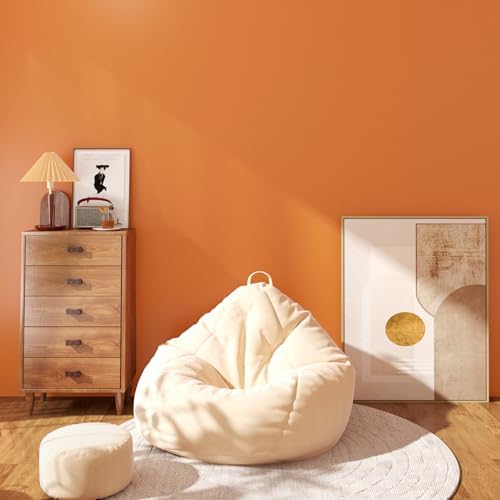 LaCheery 15.8inx46ft Warm Orange Removable Wallpaper Peel and Stick Solid Color - Image 3