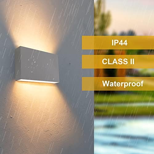 FUDESY LED Wall Sconce, 12W Up Down Modern Outdoor Wall Lights, 2 Pack - Image 5