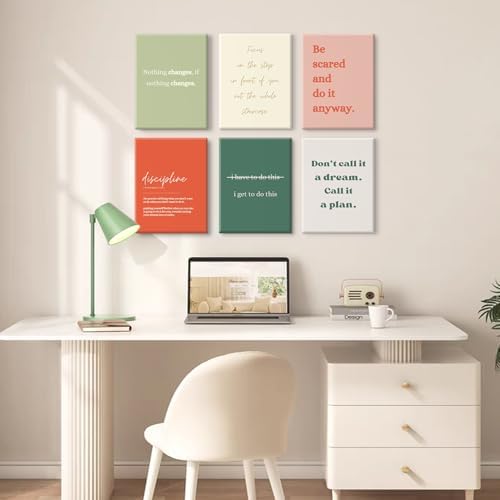 Office Wall Art Motivational Posters Inspirational Quote Canvas Wall Decor - Image 4
